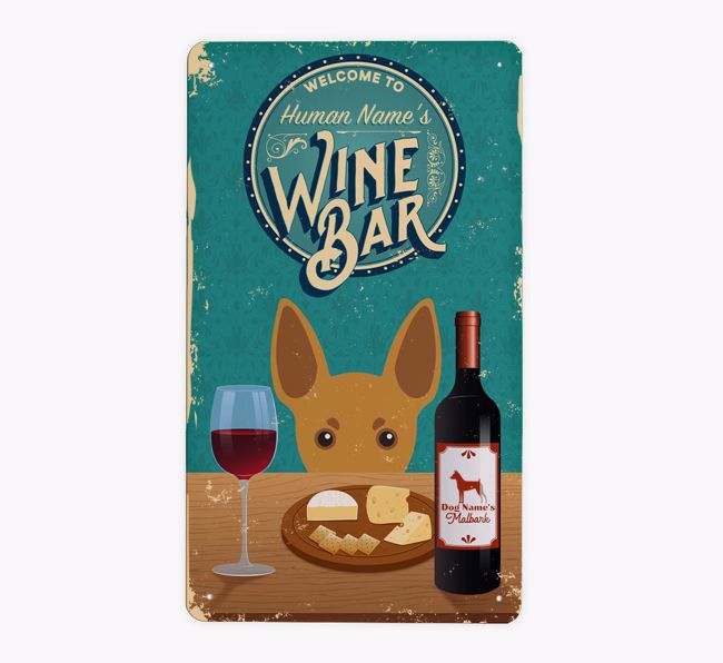 Wine Bar: Personalized {breedFullName} Metal Sign